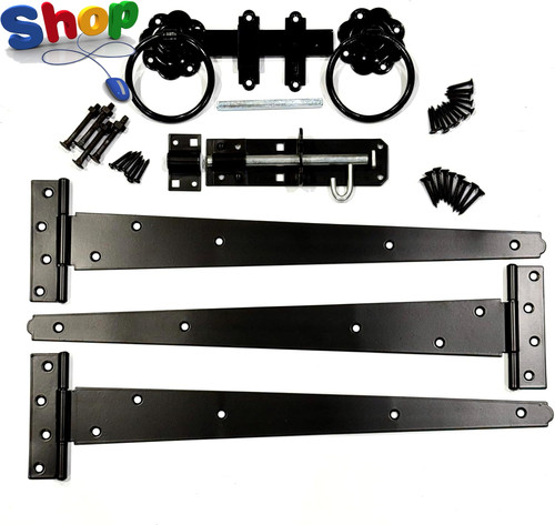 Black side gate kit heavy - side, duty