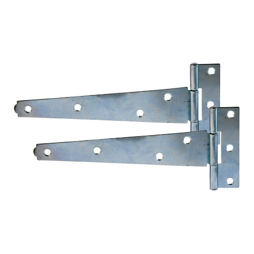 Silver tee hinge pair - 8",