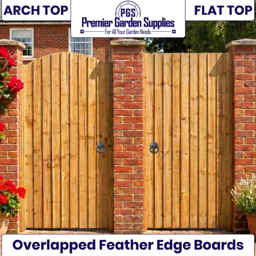 Wooden garden gate 6ft - garden, feather