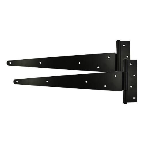 Black tee hinge pair - tee, 12"