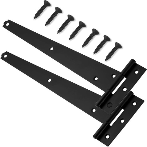 Tee hinges black - tee, galvanised